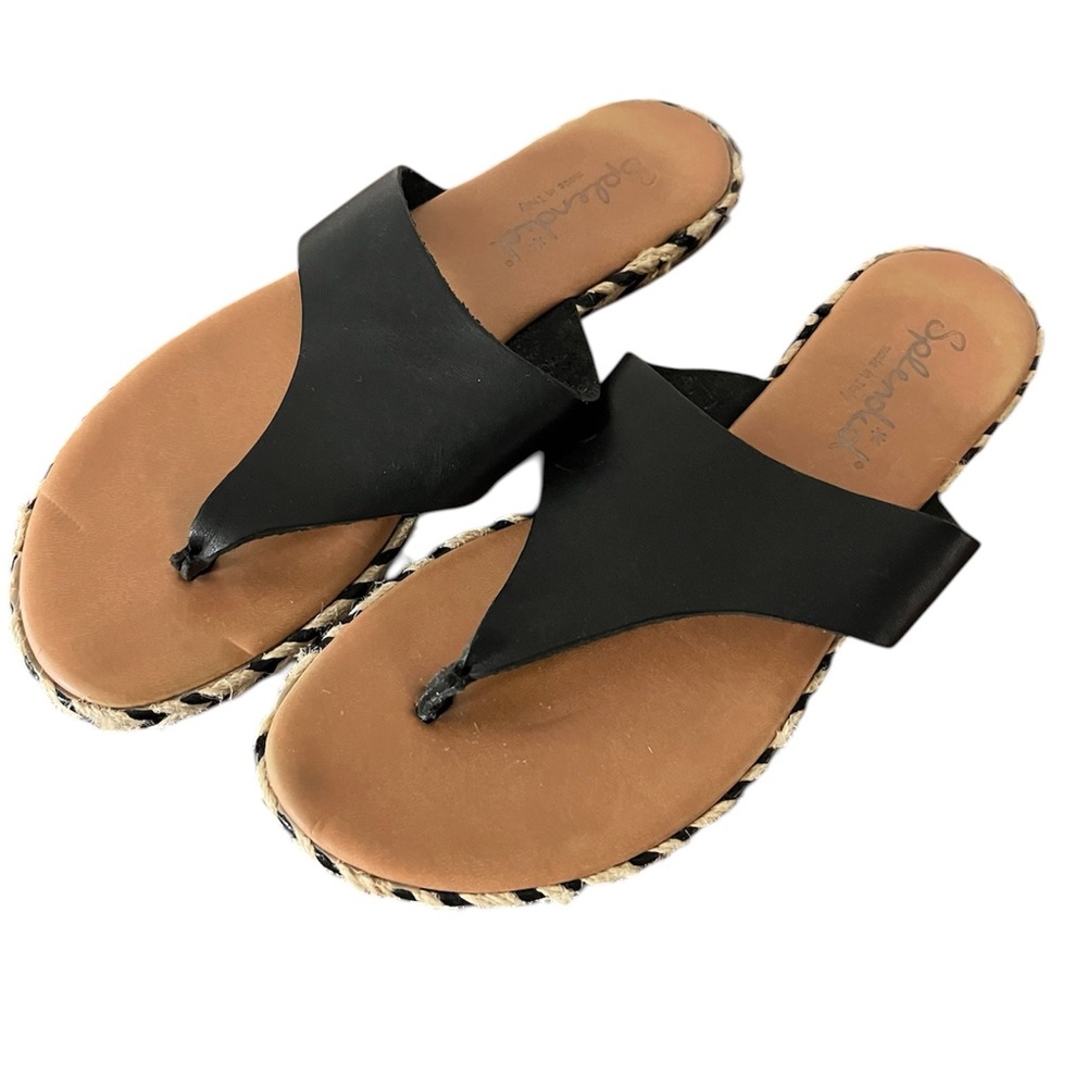 Splendid Trevon slip on thong sandals flat heels leather upper made in Italy 8